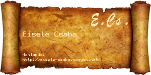 Eisele Csaba névjegykártya