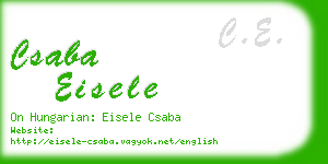 csaba eisele business card